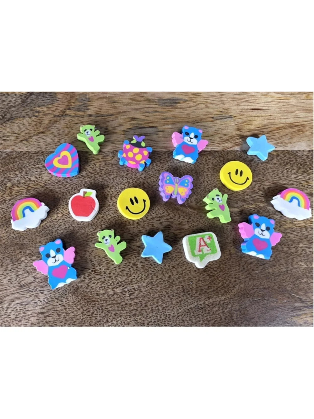 Lisa Frank Mini Erasers VTG 2000s Lot 17 Purple Dolphin Tray Y2K School Kawaii